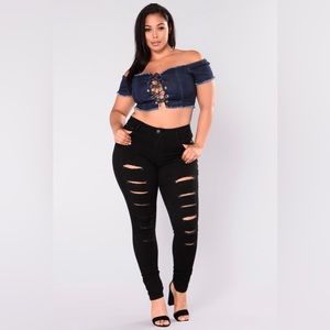 Lola Low Rise Skinny Jeans by Fashion Nova/1X/Black